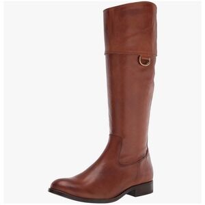 Frye Melissa D Ring Riding Boots Caramel Antique Pull Up Leather Sz 9 NWOB